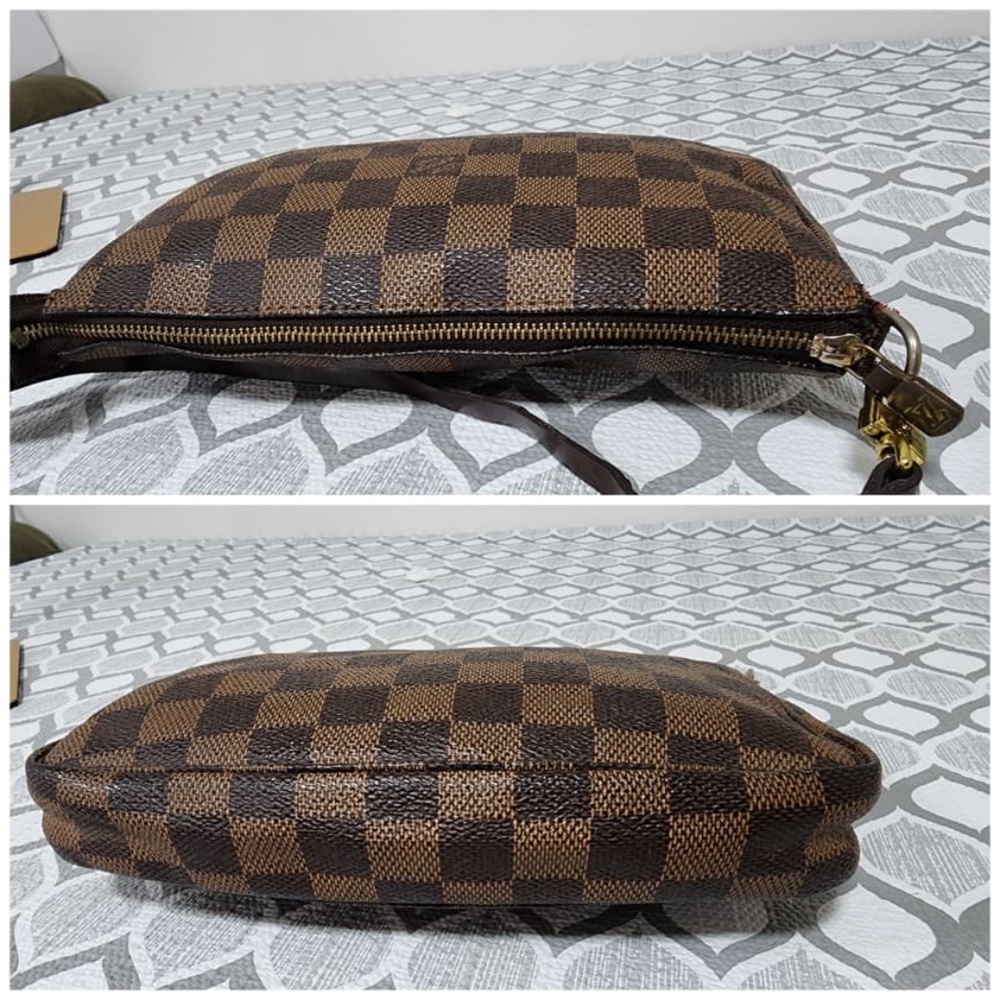 Authentic LOUIS VUITTON Damier Ebene Pochette Accessoires Pochette Brown - Picture 7 of 13